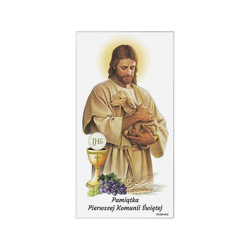Pamiątka I Komunii - obrazek malowany na drewnie Iconic IC109/1