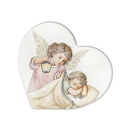 Aniołek Stróż - obrazek na białym drewienku dla dziewczynki Iconic IC106/3R