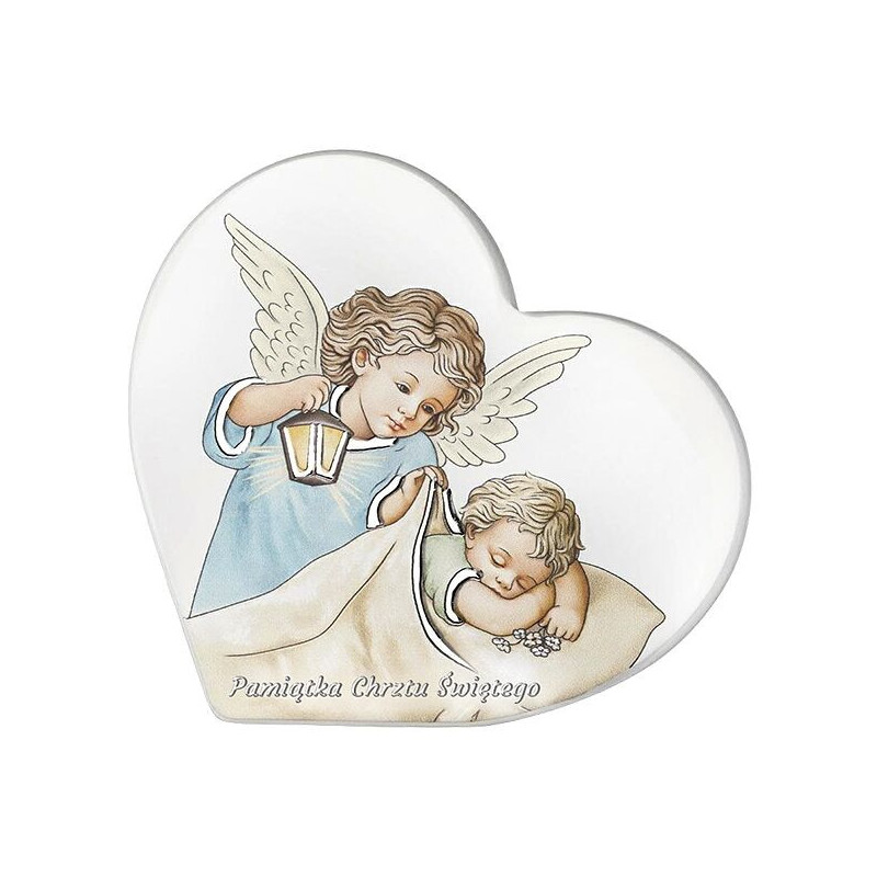 Aniołek Stróż - obrazek na białym drewienku dla dziewczynki Iconic IC106S/1C